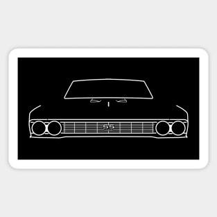 Chevrolet Chevelle Super Sport classic car outline graphic (white) Sticker